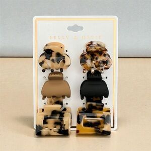 6 Pack Mini Claw Clips Tortoise